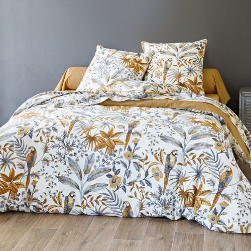 Housse De Couette 200x200 Marron En Coton