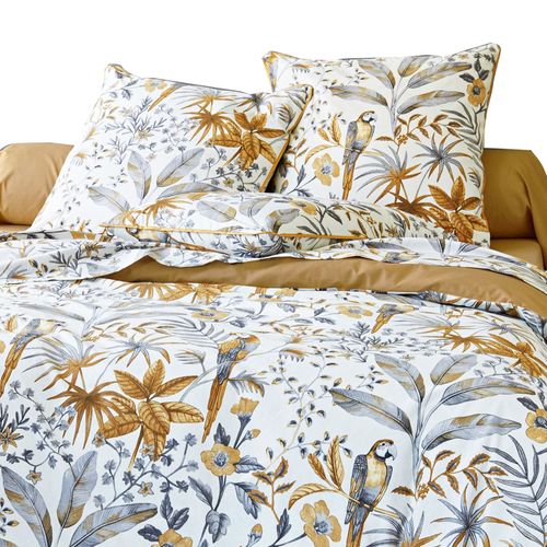 Housse De Couette 260x240 Marron En Coton