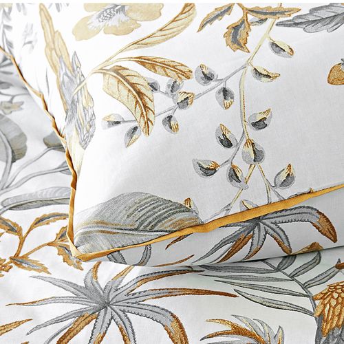 Housse De Couette 260x240 Marron En Coton