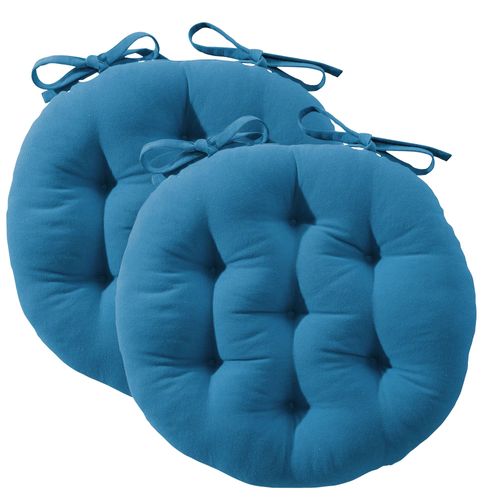 Lot de 2 Galettes Rond Bleu Canard En Coton