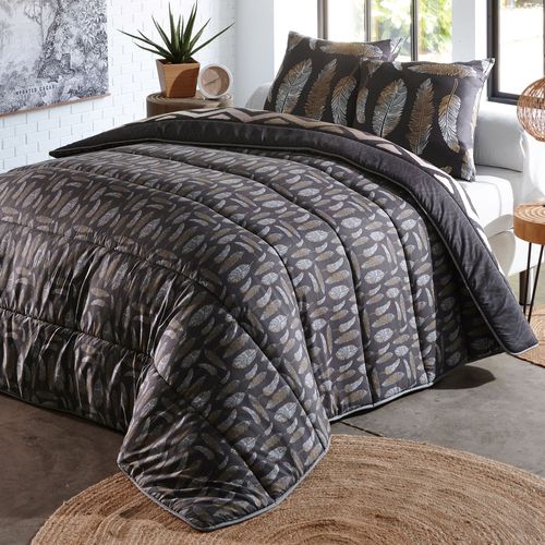 Couette Légère 260x240 Noir En Polyester