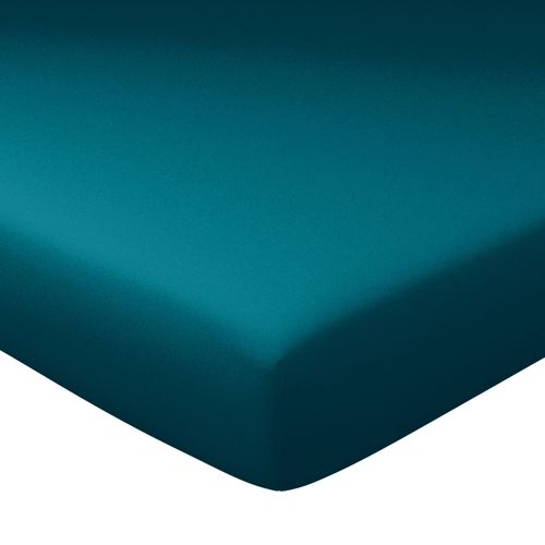 Drap-housse Grand Bonnet 140x200x32 Bleu Petrole En Coton