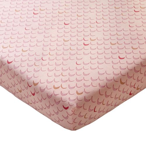 Drap-housse 140x190x28 Rose En Coton