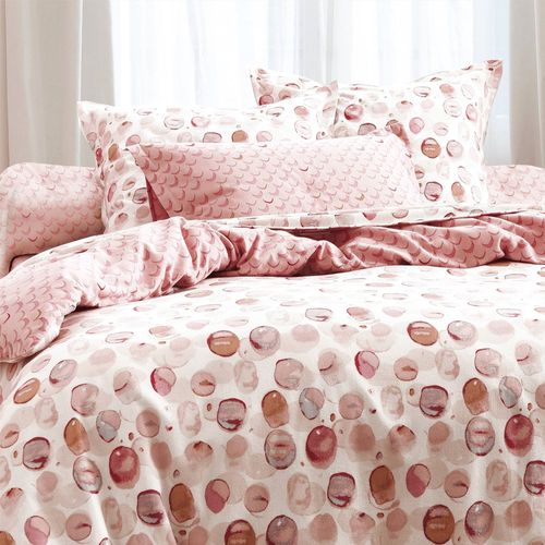 Housse De Couette 140x200 Rose En Coton
