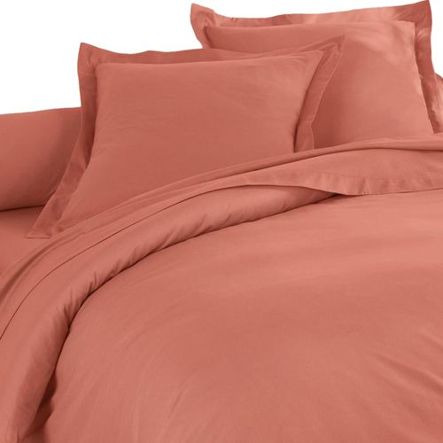 Housse De Couette 260x240 Orange Poterie En Coton