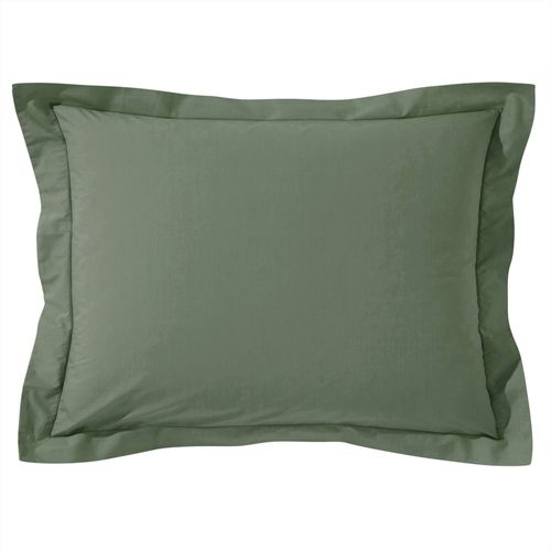 Taie Volant 50x70 Vert Lichen En Coton