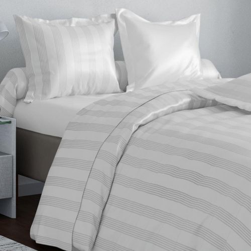 Housse De Couette 240x220 Blanc En Coton