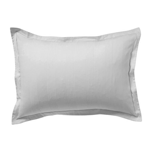 Taie Volant 63x63 Gris Perle En Coton