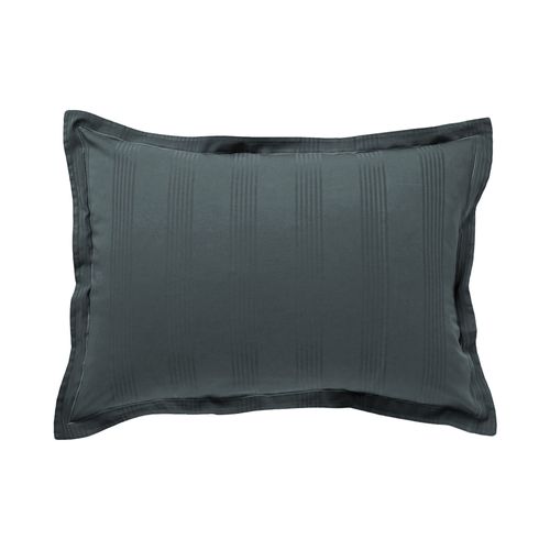 Taie Volant 50x70 Gris Tempête En Coton