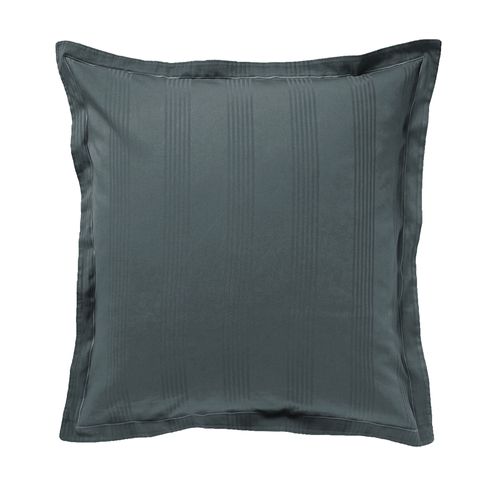 Taie Volant 50x70 Gris Tempête En Coton