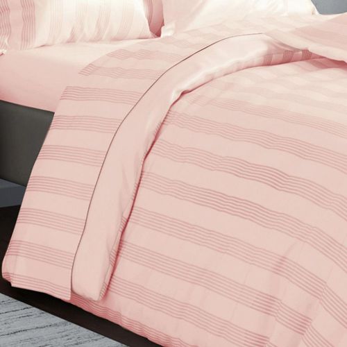Drap-housse 140x190x28 Rose Nude En Coton