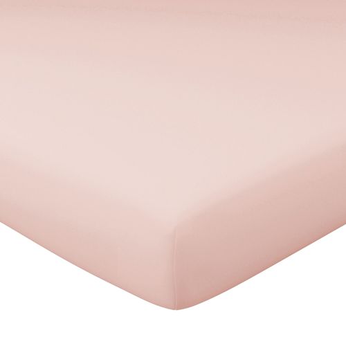 Drap-housse 140x190x28 Rose Nude En Coton