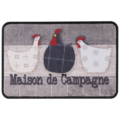 Tapis De Cuisine 50x120 Gris En Textile