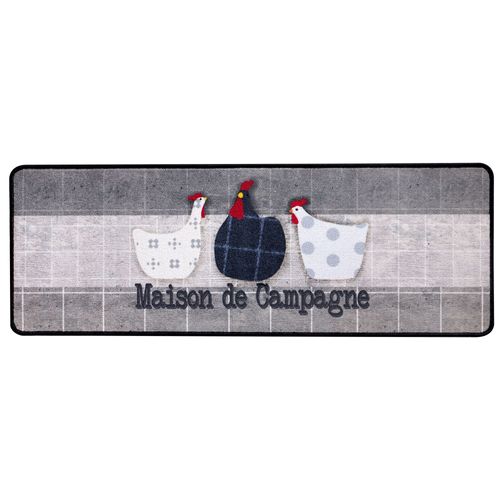 Tapis De Cuisine 50x120 Gris En Textile