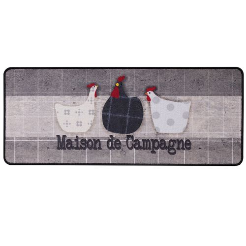 Tapis De Cuisine 50x120 Gris En Textile