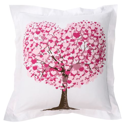 Taie Volant 50x70 Rose En Coton