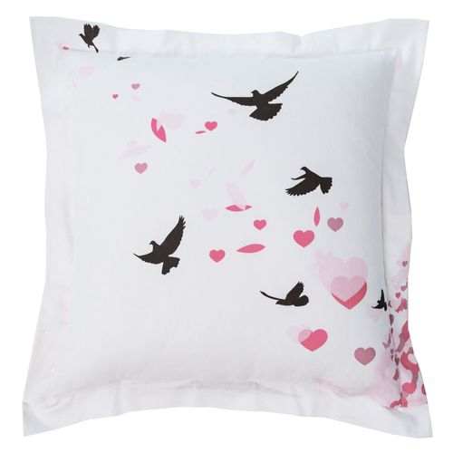 Taie Volant 50x70 Rose En Coton