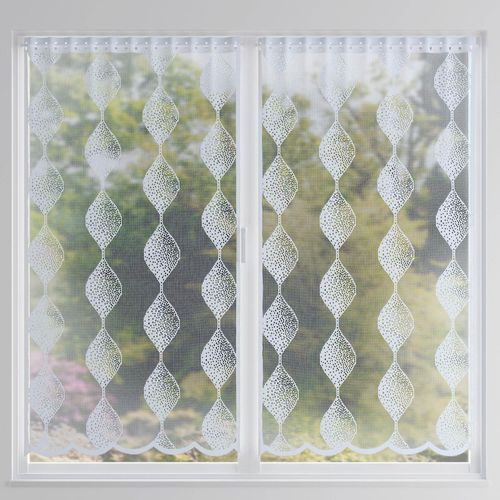 Voilage Droit 44x160 Blanc En Polyester