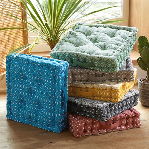 Coussin Matelas 40x40 Vert En Coton