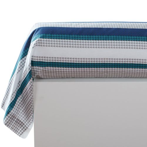 Taie Traversin 43x185 Bleu En Coton