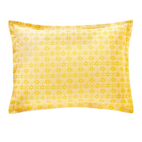 Taie Volant 65x65 Jaune Citron En Coton