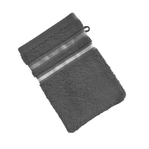 Gant De Toilette 15x21 Gris Foncé En Acrylique