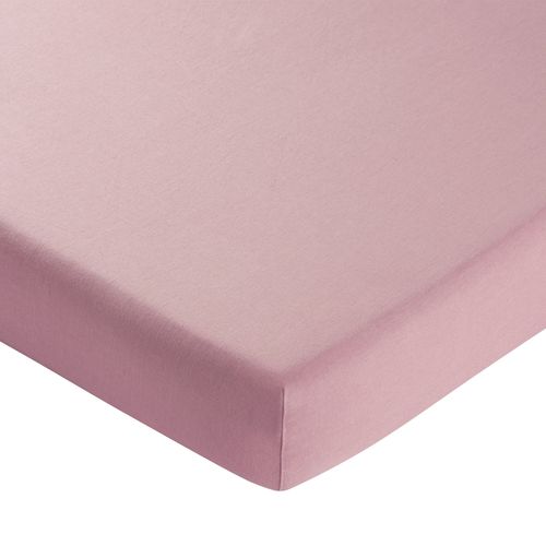 Drap-housse 90x200x28 Rose Thé En Lin