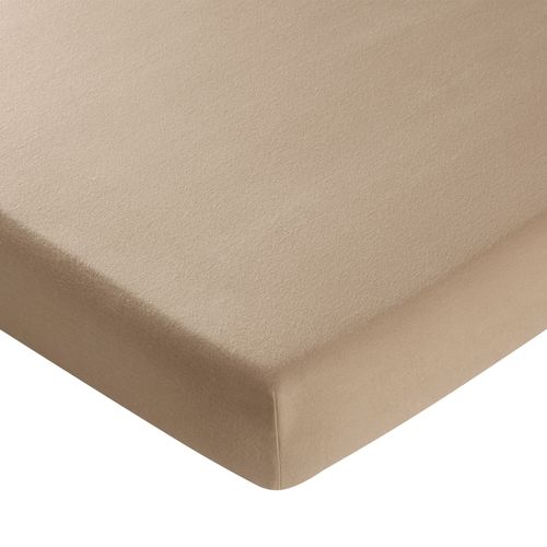 Drap-housse 90x200x28 Beige En Coton