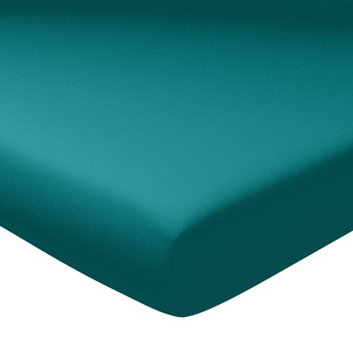 Drap-housse Grand Bonnet 120x200x30 Vert Émeraude En Coton