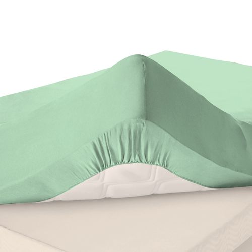 Drap-housse Grand Bonnet 140x200x30 Vert Jade En Coton