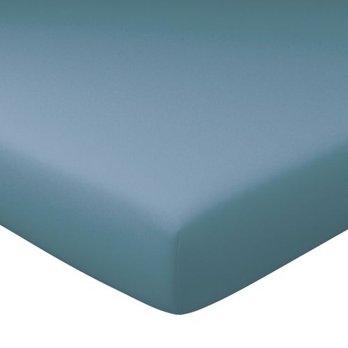 Drap-housse Grand Bonnet 90x200x32 Bleu Glacier En Coton