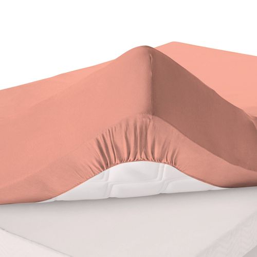 Drap-housse Grand Bonnet 90x200x32 Rose Poudré En Coton