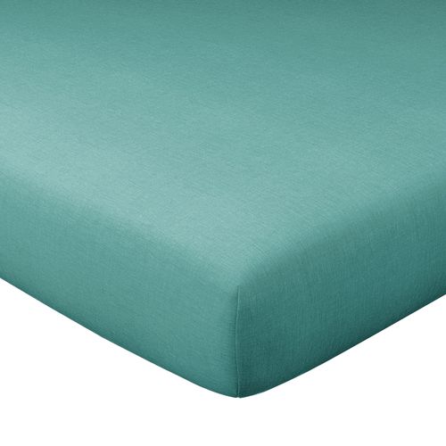 Drap-housse 120x200x28 Bleu Artic En Coton