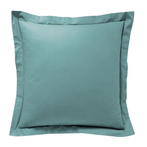 Taie Volant 63x63 Bleu Artic En Coton