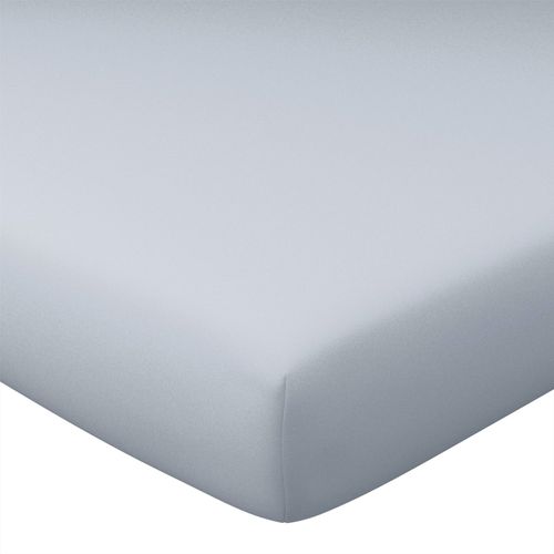 Drap-housse 120x200x28 Gris Perle En Coton