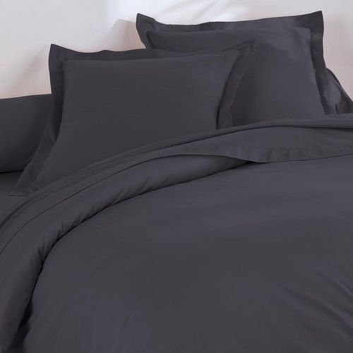 Drap-housse 120x200x28 Gris Souris En Coton