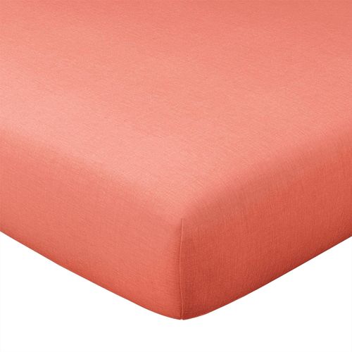 Drap-housse 120x200x28 Orange Poterie En Coton