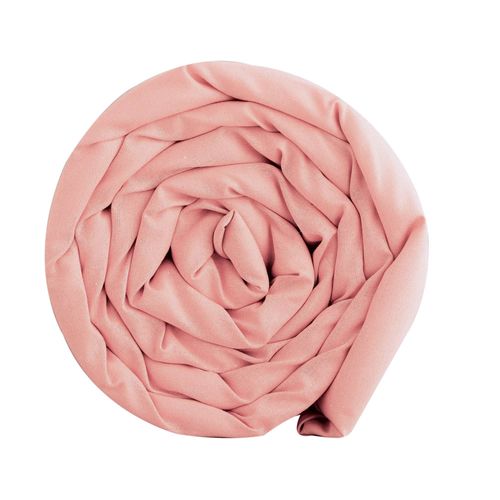 Drap-housse 90x200x28 Rose Thé En Coton