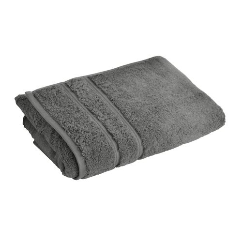 Serviette De Toilette 50x100 Gris Granit En Coton