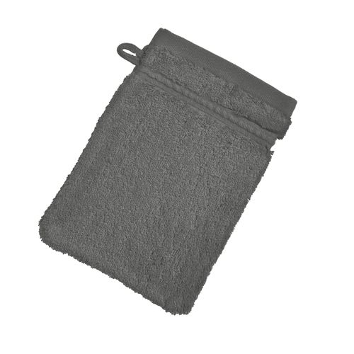 Lot De 2 Gant De Toilette 15x21 Gris Granit En Coton