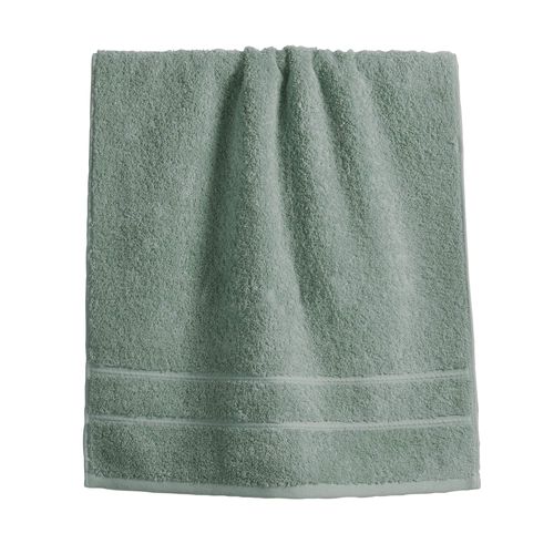 Drap De Bain 100x150 Vert De Gris En Coton