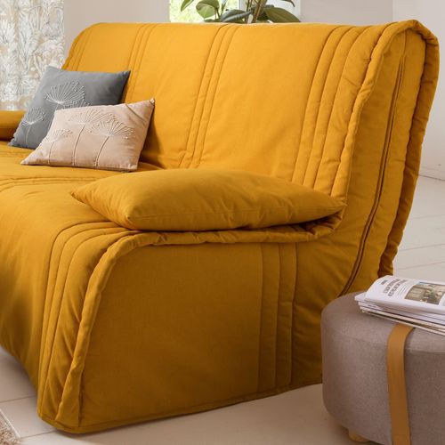 Housse BZ 2 Places Jaune Curry En Coton