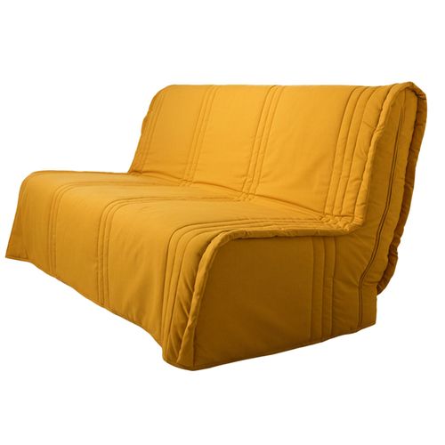 Housse BZ 2 Places Jaune Curry En Coton