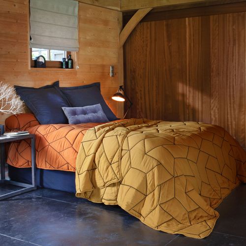 Plaid 150x200 Orange Terracotta En Polyester