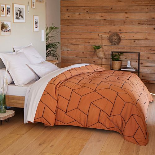 Plaid 150x200 Orange Terracotta En Polyester