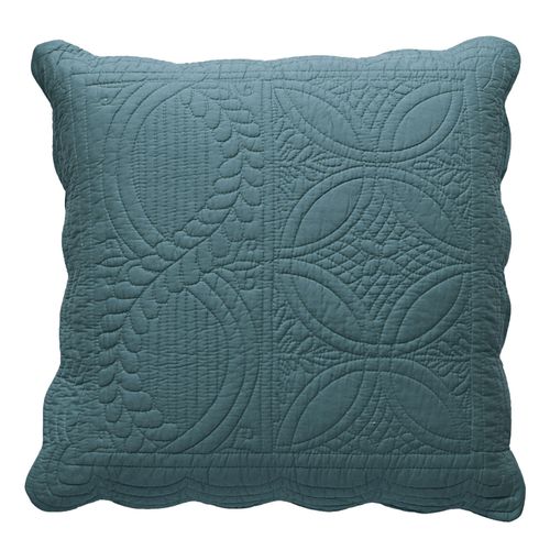 Housse D'oreiller 65x65 Bleu Canard En Coton 370 G/m²