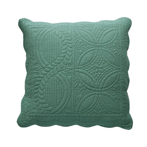 Housse De Coussin 40x40 Vert Eucalyptus En Coton 370 G/m²