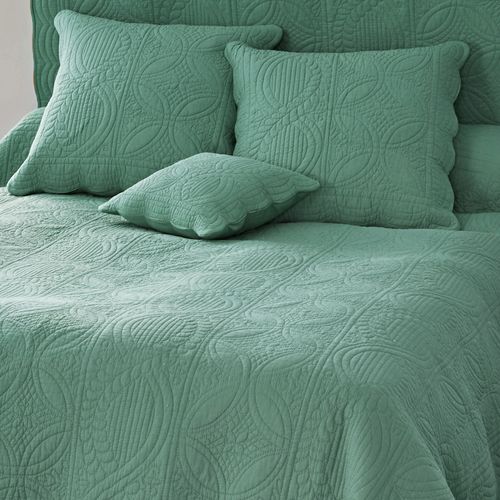 Housse De Coussin 40x40 Vert Eucalyptus En Coton 370 G/m²