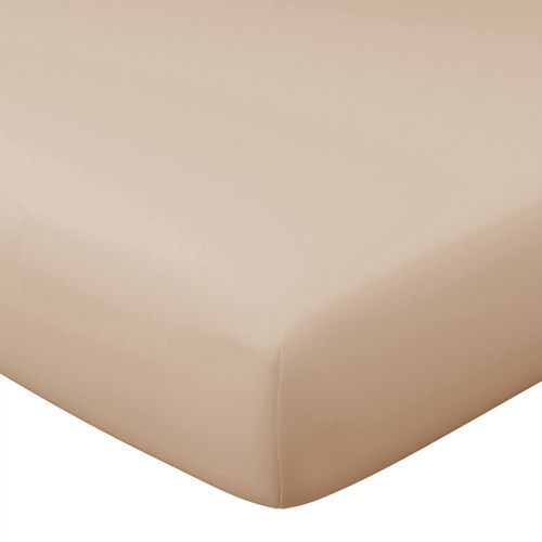 Drap-housse 140x200x28 Beige Sable En Coton