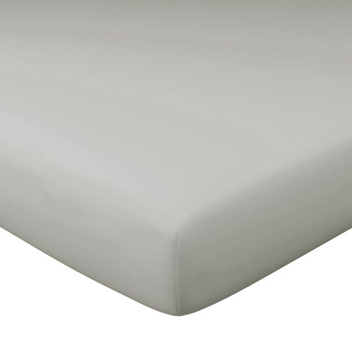 Drap-housse 140x200x28 Gris Brume En Coton